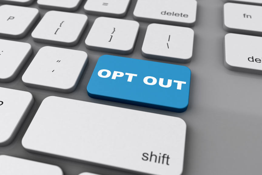Opt-Out, Blue Key on Keyboard